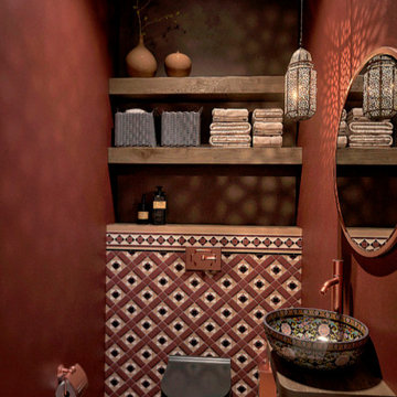 Asian tile cloakroom