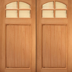 72" x 80" (6'-0" x 6'-8") Mahogany Single entry Door, 8-Lite 2-Panel - Front Doors