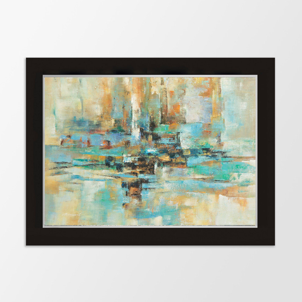 Abstract Handmade Wall Art Framed Museum Quality Wall Decor Size: 44x56 ...