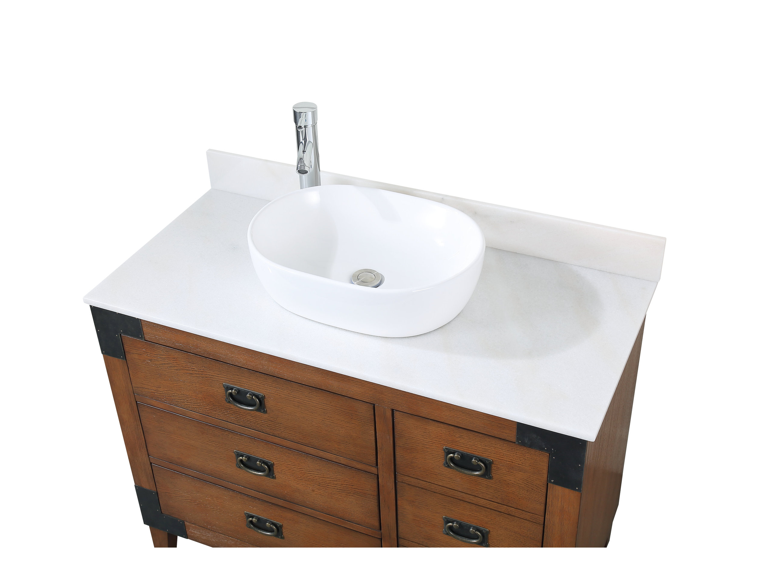 42" Vessel Sink Bathroom Vanity, Asian style Akira