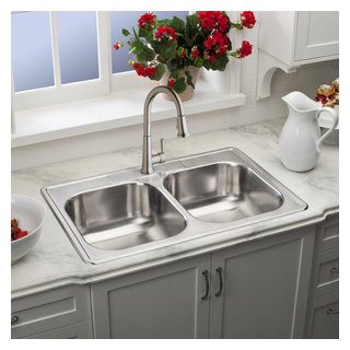 Dayton Elite, Elite Satin, 22"x33"x8.06" - Traditional - Kitchen Sinks ...