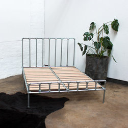 Rackham Galvanised Steel Pipe & Scaffolding Fittings Kingsize Bed Frame - Panel Beds