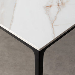 Minimalist Table &ndash; Innovation S - Calacatta Oro / Black - Dining Tables