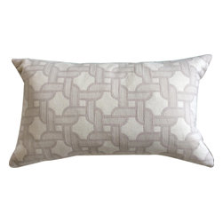 Pillow Parlor - Fog Chainwork Lumbar Pillow - Decorative Pillows