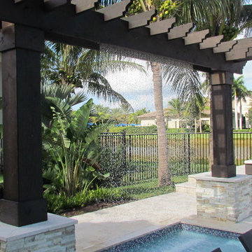 Geometric Swimming Pool with numerous water features