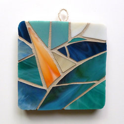 beach glass coasters- set of 4 - Coasters