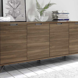 Palma Sideboard by LC Mobili 4 Doors Walnut - Buffets And Sideboards