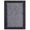 Hand Tufted Wool Area Rug Contemporary Charcoal Black, [Rectangle] 4'x6'