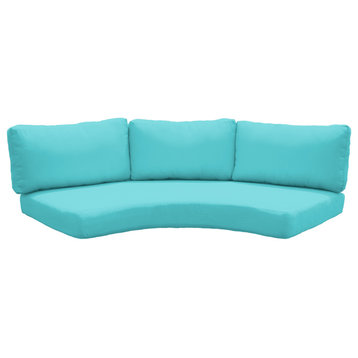 Covers for Low-Back Curved Armless Sofa Cushions 6 inches thick