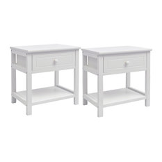 VidaXL Bedside Cabinets, White, Set of 2