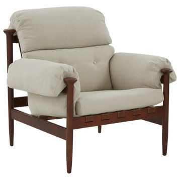 Enya Wood Frame Accent Chair