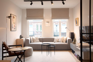Inspiration for a modern living room remodel in Amsterdam