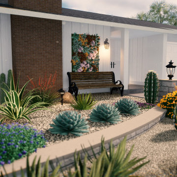 Complete Front & Backyard Landscape Design – 2D & 3D (California)