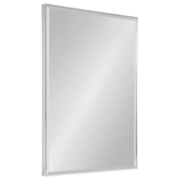 Rhodes Framed Wall Mirror, Silver, 24.75x36.75