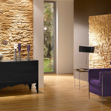 Stone-look feature wall Stone Design Tenerife series yellow