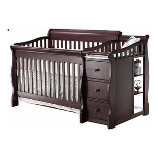 Sorelle Princeton Elite Crib and Changer in Weathered Gray