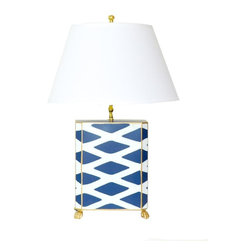 Navy Parthenon Lamp - Floor Lamps