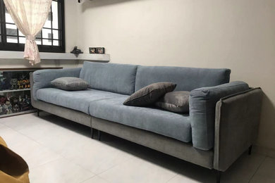 Claire 280cm Blue Fabric Sofa | Apr 24