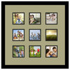 ArtToFrames Collage Photo Frame With 9 - 4x4 Openings and Satin Black Frame