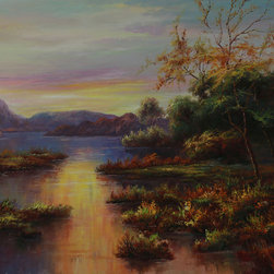 Mountain Sunset - Paintings