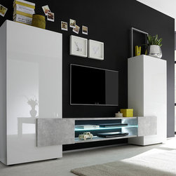 Modern Wall Unit / TV Stand Incastro by LC Mobili - $1,049.00 - Entertainment Centers And Tv Stands