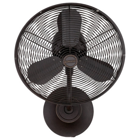 16" Bronze Hard-Wired Wall Mount Fan - Craftmade Bellows I BW116AG3-HW