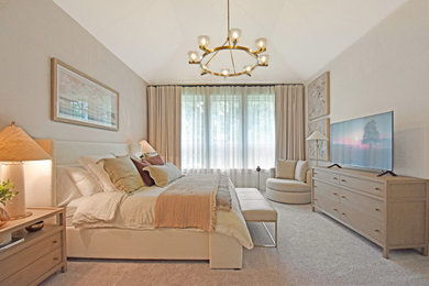 Inspiration for a transitional home design remodel in Houston