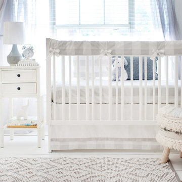 Buffalo Plaid in Gray Crib Bedding Collection