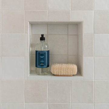 Chloe white ceramic bathroom tiles
