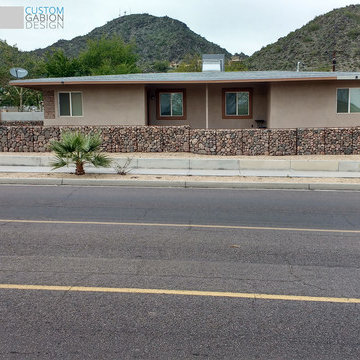 Corner lot Gabion wall