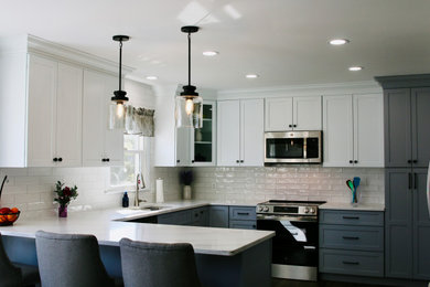 Example of a transitional kitchen design in Philadelphia