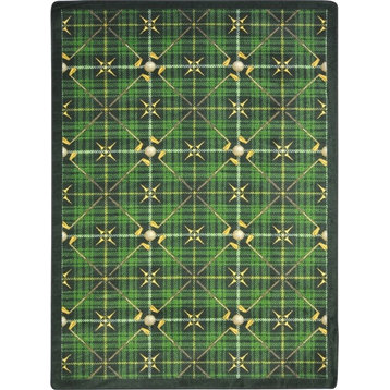 Games People Play, Gaming And Sports Area Rug, Saint Andrews, 10'9"X13'2", Pine