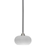 Toltec Lighting - Toltec Lighting 3401-MBBN-214 Paramount - One Light Mini Pendant I - Warranty: 1 Year No. of Rods: 5 Assembly Required: Yes Canopy Included: Yes Shade Included: Yes Canopy Diameter: 5.25 x 2.25 Rod Length(s): 12.00Paramount One Light Mini Pendant I Matte Black/Brushed Nickel *UL Approved: YES *Energy Star Qualified: n/a *ADA Certified: n/a *Number of Lights: Lamp: 1-*Wattage:100w Medium Base bulb(s) *Bulb Included:No *Bulb Type:Medium Base *Finish Type:Matte Black/Brushed Nickel