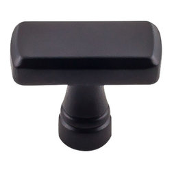 Top Knobs - Kingsbridge Knob 1 3/8 Inch Flat Black - Cabinet And Drawer Knobs