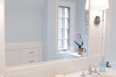 Example of a trendy bathroom design in Cleveland