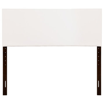 Faux Leather Full Headboard, White, Queen