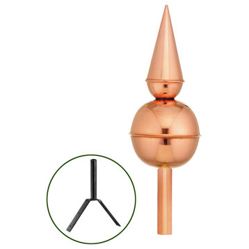 Avalon Polished Copper Rooftop Finial