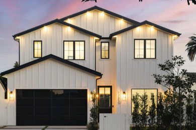 Large trendy home design photo in Orange County