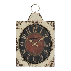 Dasha 40547 Analog Wall Clock in Aged Cream Finish - Wall Clocks