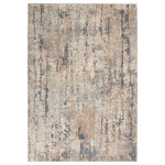 Nourison - Nourison Quarry 5'3" x 7'3" Beige Grey Modern Indoor Rug - Invite movement and depth to your space with this beige and grey abstract rug from the Quarry Collection. Pools of neutral colors tie together the various elements of your room without being overpowering, while the low-profile construction lays flat quickly and does not shed. Made from a softly textured blend of polypropylene and polyester yarns designed to hide dirt and the regular wear of family life. Choose from a variety of shapes and sizes to decorate any space including the living room, hallway, entryway, dining room, and kitchen.