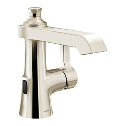 Flara Polished Nickel One-Handle High Arc Bathroom Faucet - Bathroom Sink Faucets