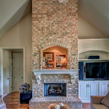 Nottingham Tudor Brick & Tennessee Fieldstone Rock Home - Tennessee