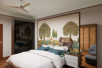 Cot with Back Wallpaper