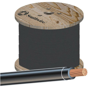 Southwire 22955958 Type THHN Nylon Jacket 14 Stranded Building Wire, Black, 500'