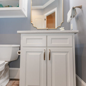 Sherwin Williams Blustery Sky in powder bath