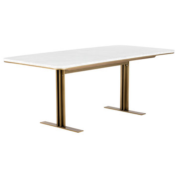 Ambrosia Dining Table, Marble, 79"