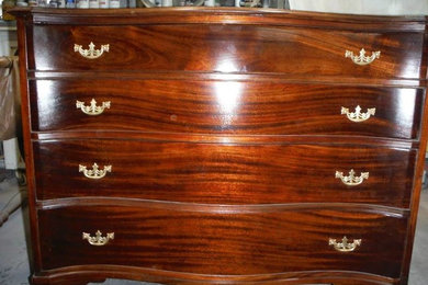 1940 Mahogany Curved Front Chest
