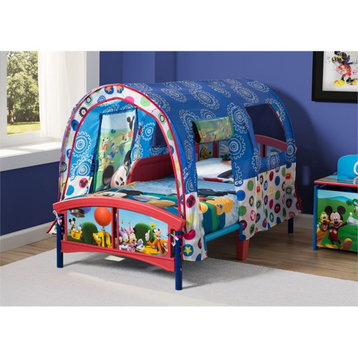 Delta Children Mickey Mouse Plastic Toddler Tent Bed in Multi-Color