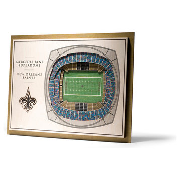 NFL New Orleans Saints 5 Layer Stadiumviews 3D Wall Art