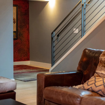 A High-Tech Basement Redesign Infused with Art and Innovation